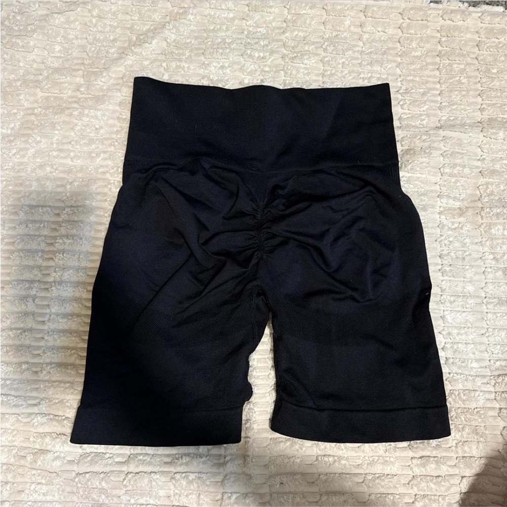 Black Workout high waisted shorts